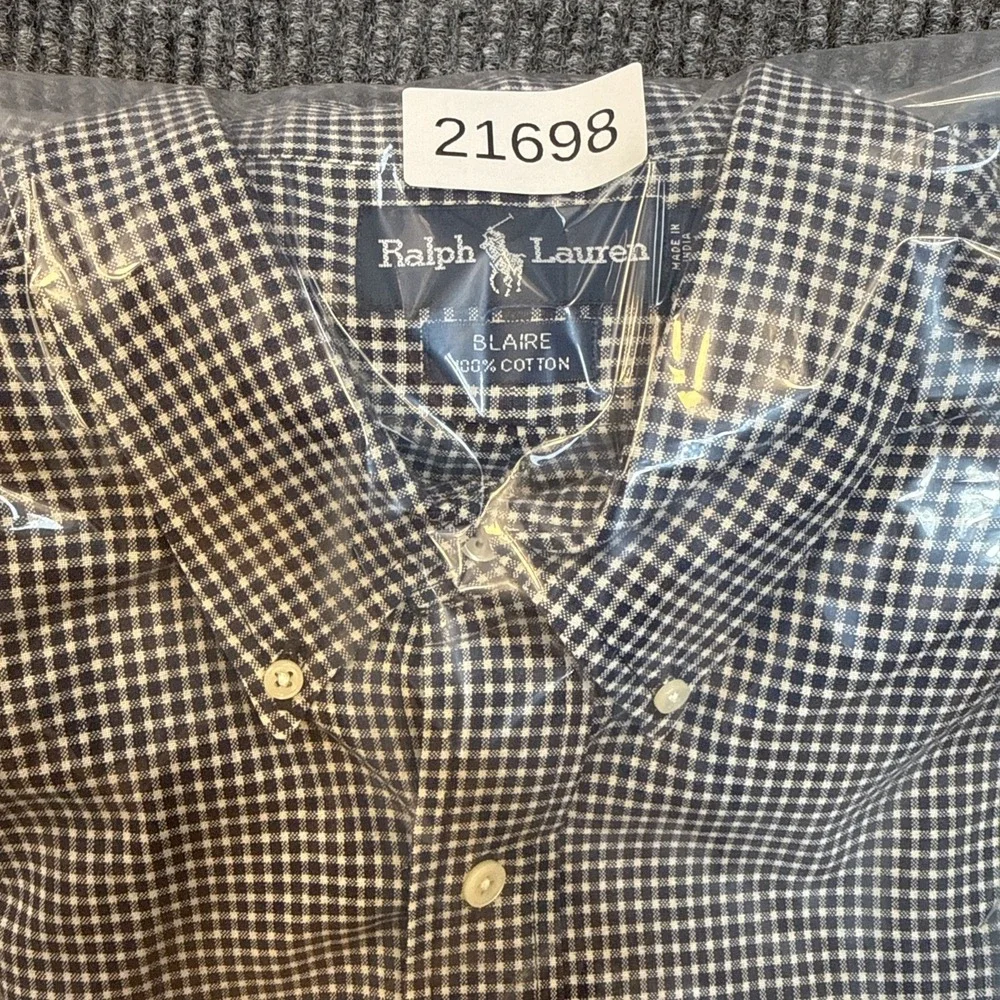 Polo Ralph Lauren Blaire 100% Cotton Checked Men's XXL Button Down Shirt